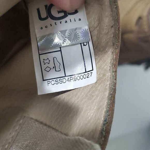 Ugg Australia Brown Leather Gold Hardware Harness Ankle Short Boots Women's 6 - Picture 10 of 13